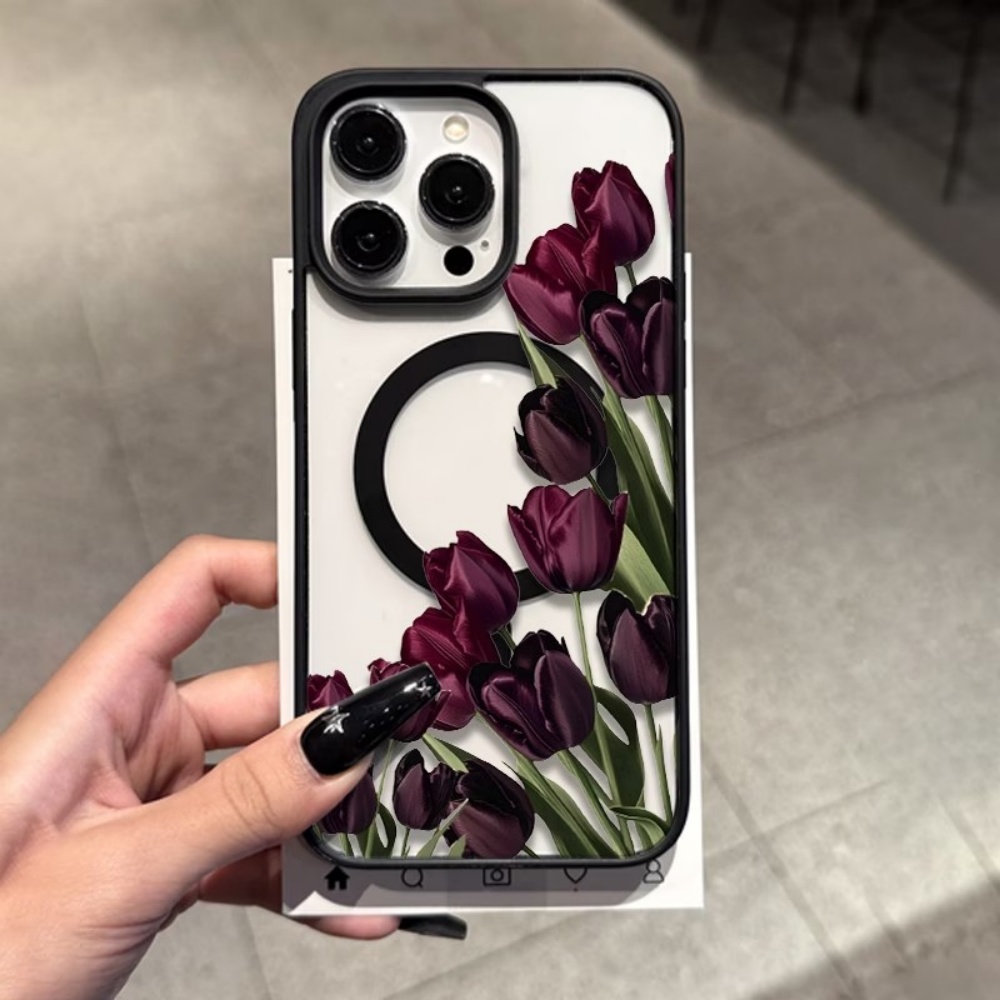 Plants X - Tulip Flowers Magnetic Wireless Charging Phone