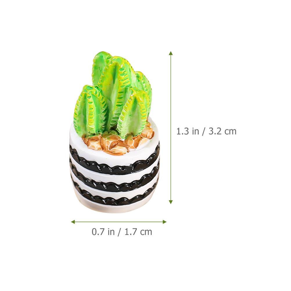 4Pcs Mini Faux Cactus Bonsai P - Cactus Mix Pot ulasan dan harga