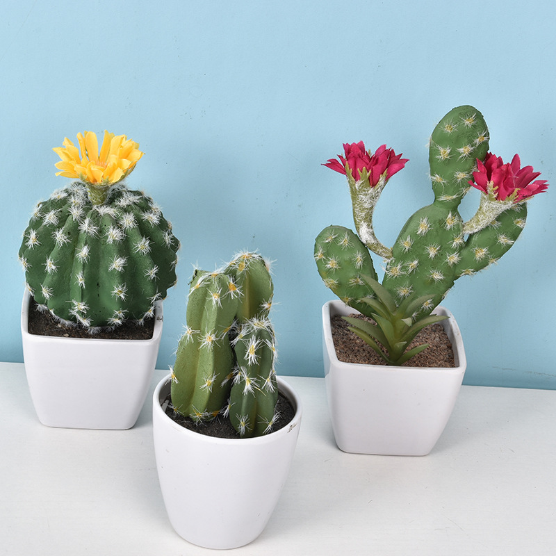 1PC Mini Fake Plastic Cactus W - Cactus Mix Pot ulasan dan harga