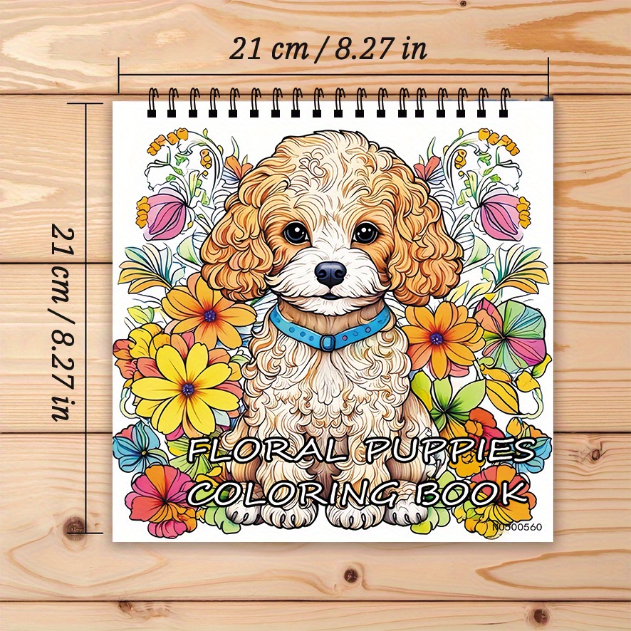 Adult Flower Puppy Coloring Bo - Plants X ulasan dan harga