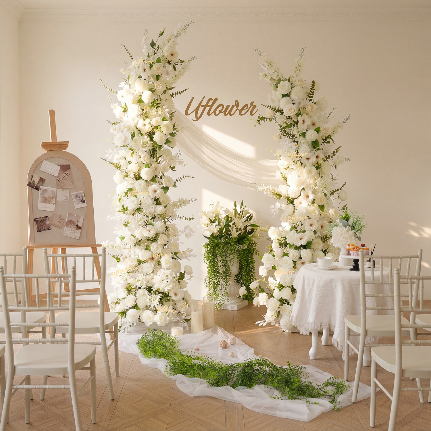 Lawn Wedding Arch Flowers Luxu - Orchid Phalaenopsis ulasan dan harga