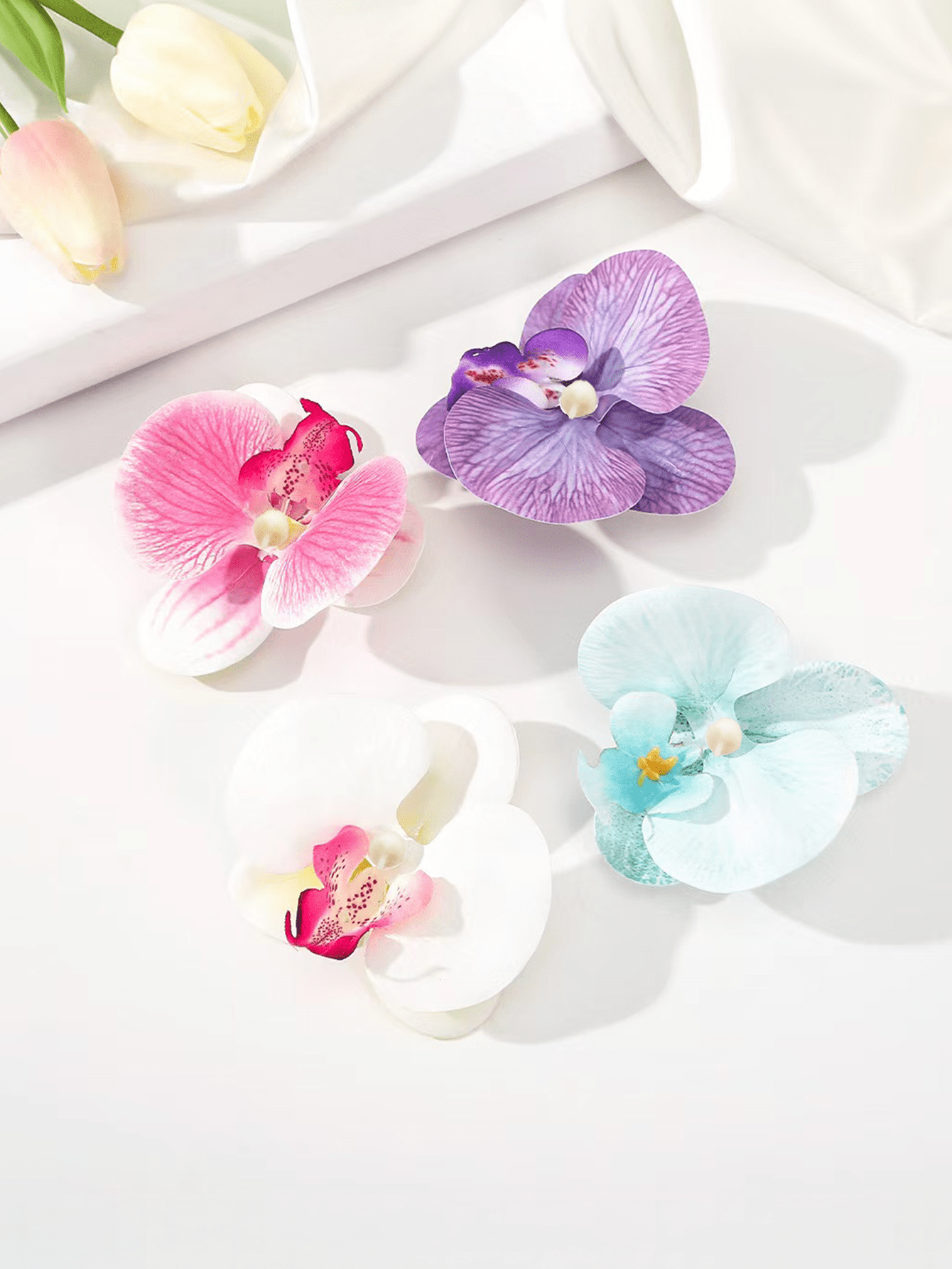 1 Pc Red Artificial Phalaenops - Orchid Phalaenopsis ulasan dan harga