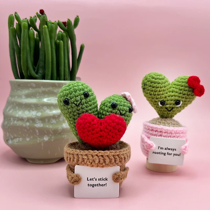 Mini Cute Crochet Flowers Fini - Cactus Mix Pot ulasan dan harga