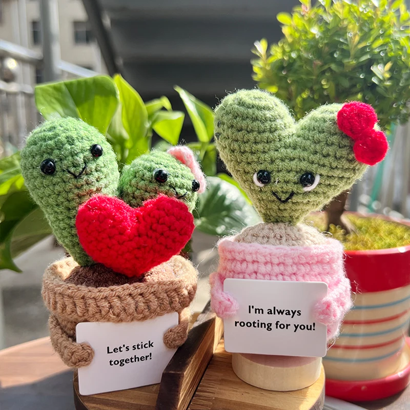 Mini Cute Crochet Flowers Fini - Cactus Mix Pot ulasan dan harga