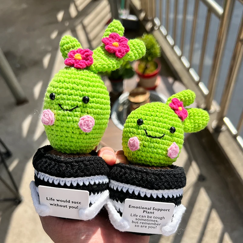 Mini Cute Crochet Flowers Fini - Cactus Mix Pot ulasan dan harga
