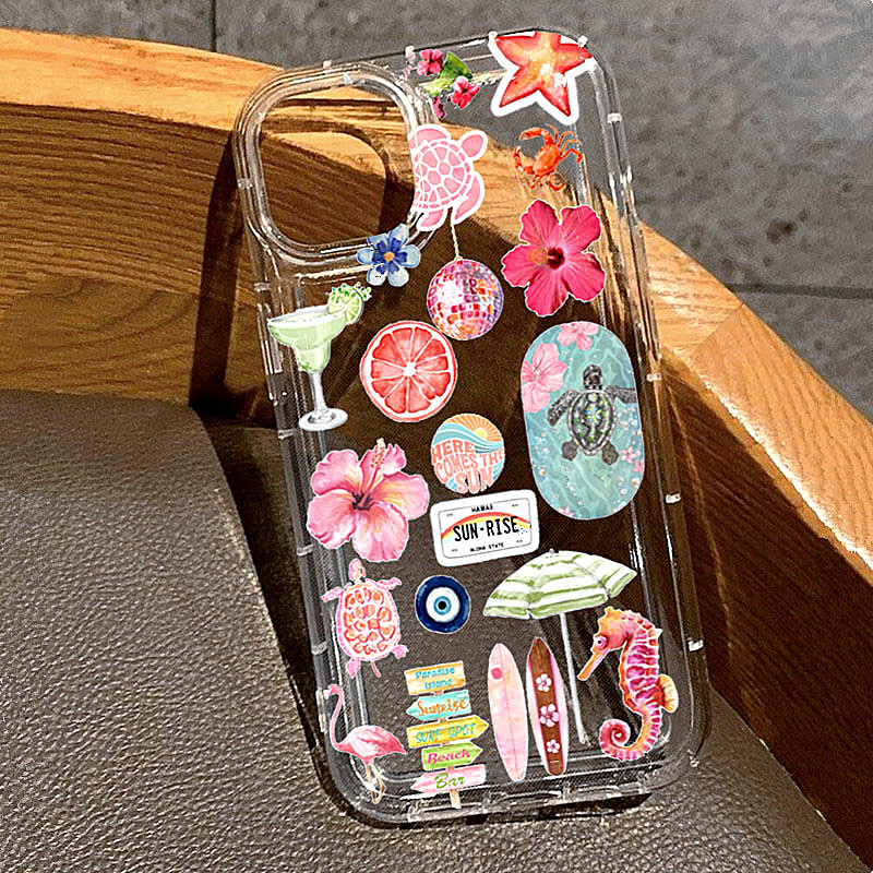 Flower Surfboard Print Clear C - Plants X ulasan dan harga