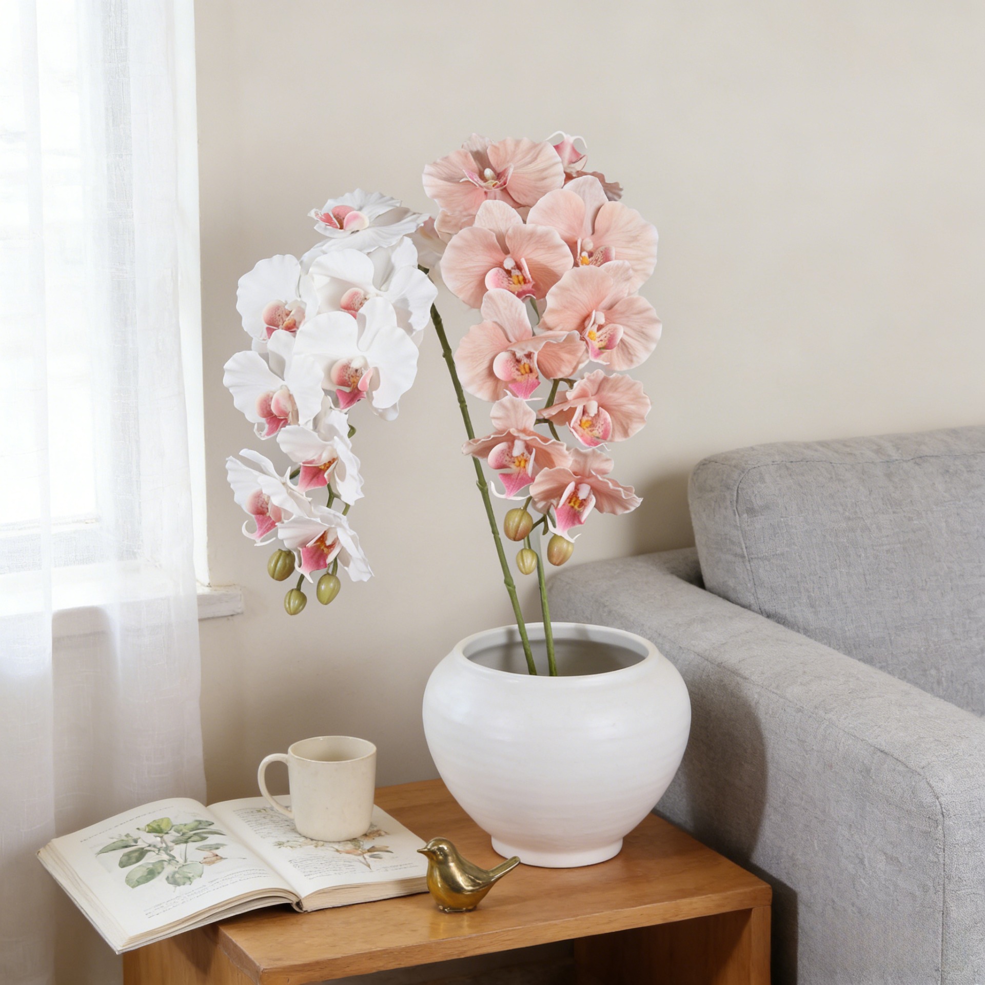 38.6 Inch 9 Heads Korean Style - Orchid Phalaenopsis ulasan dan harga