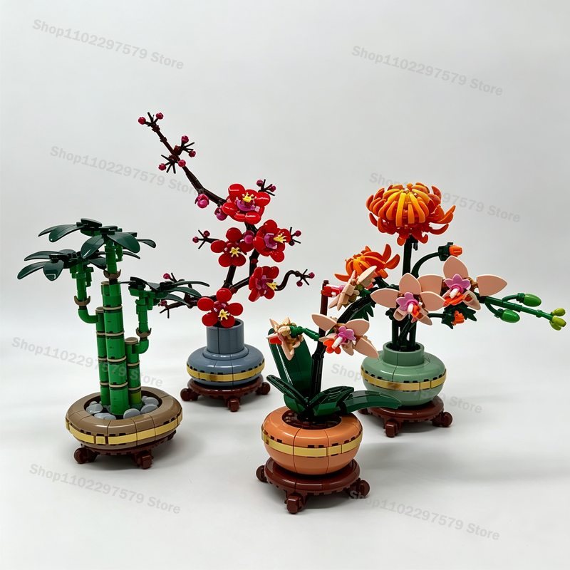 DIY Flower Building Blocks Mod - Orchid Phalaenopsis ulasan dan harga