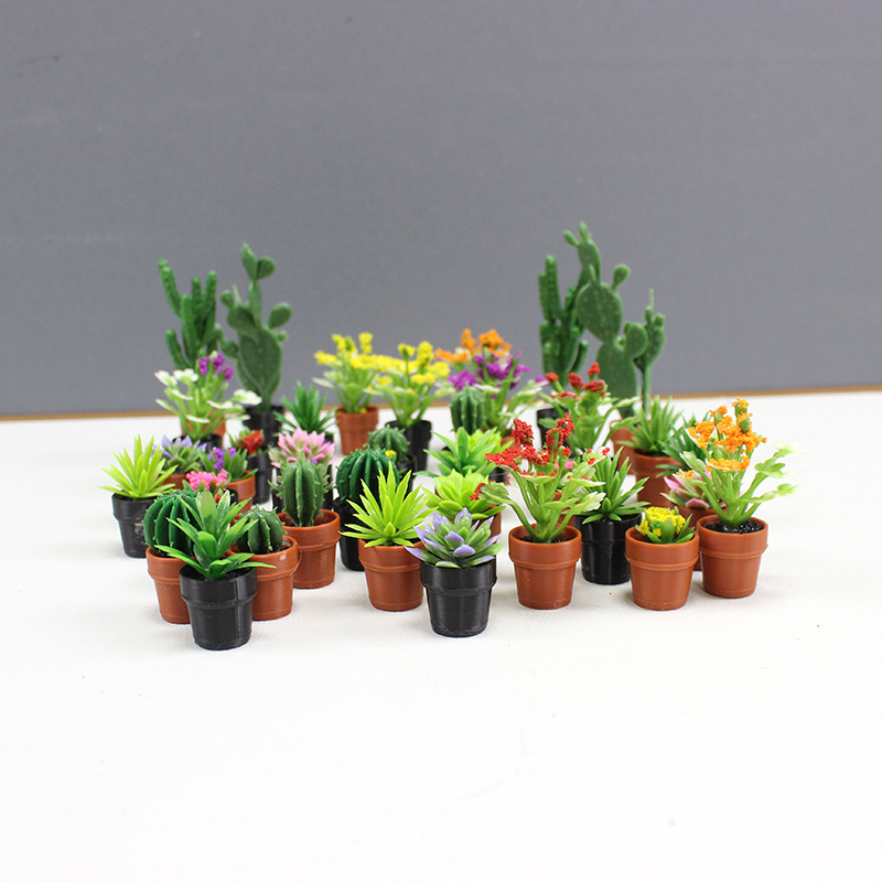 Mini Simulated Plants Cactus S - Cactus Mix Pot ulasan dan harga