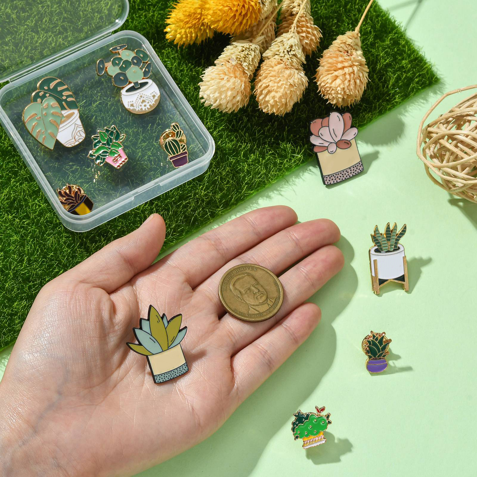 Pandahall 10Pcs Mixed Styles P - Cactus Mix Pot ulasan dan harga