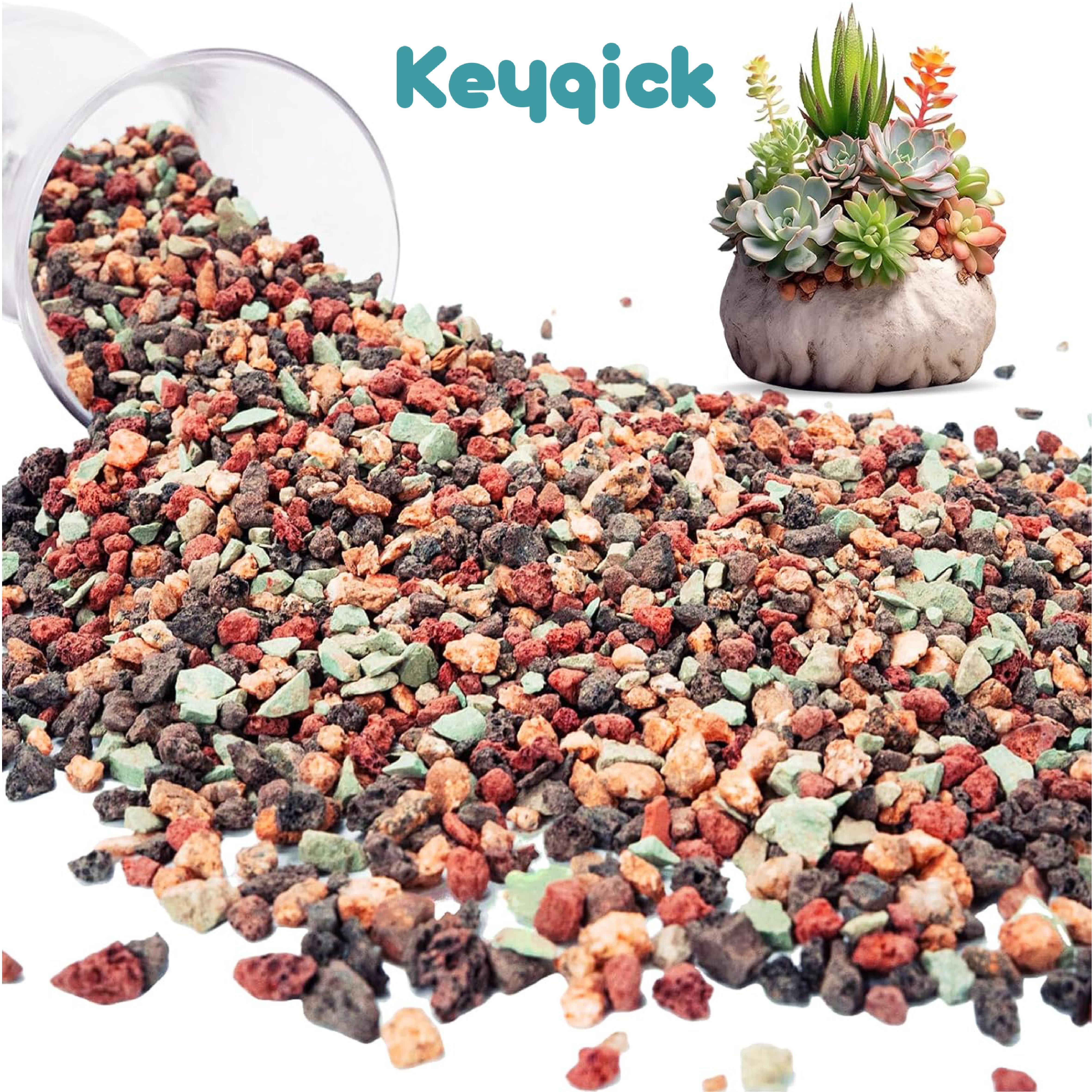 1lbs Natural Color Mixed Grave - Cactus Mix Pot ulasan dan harga