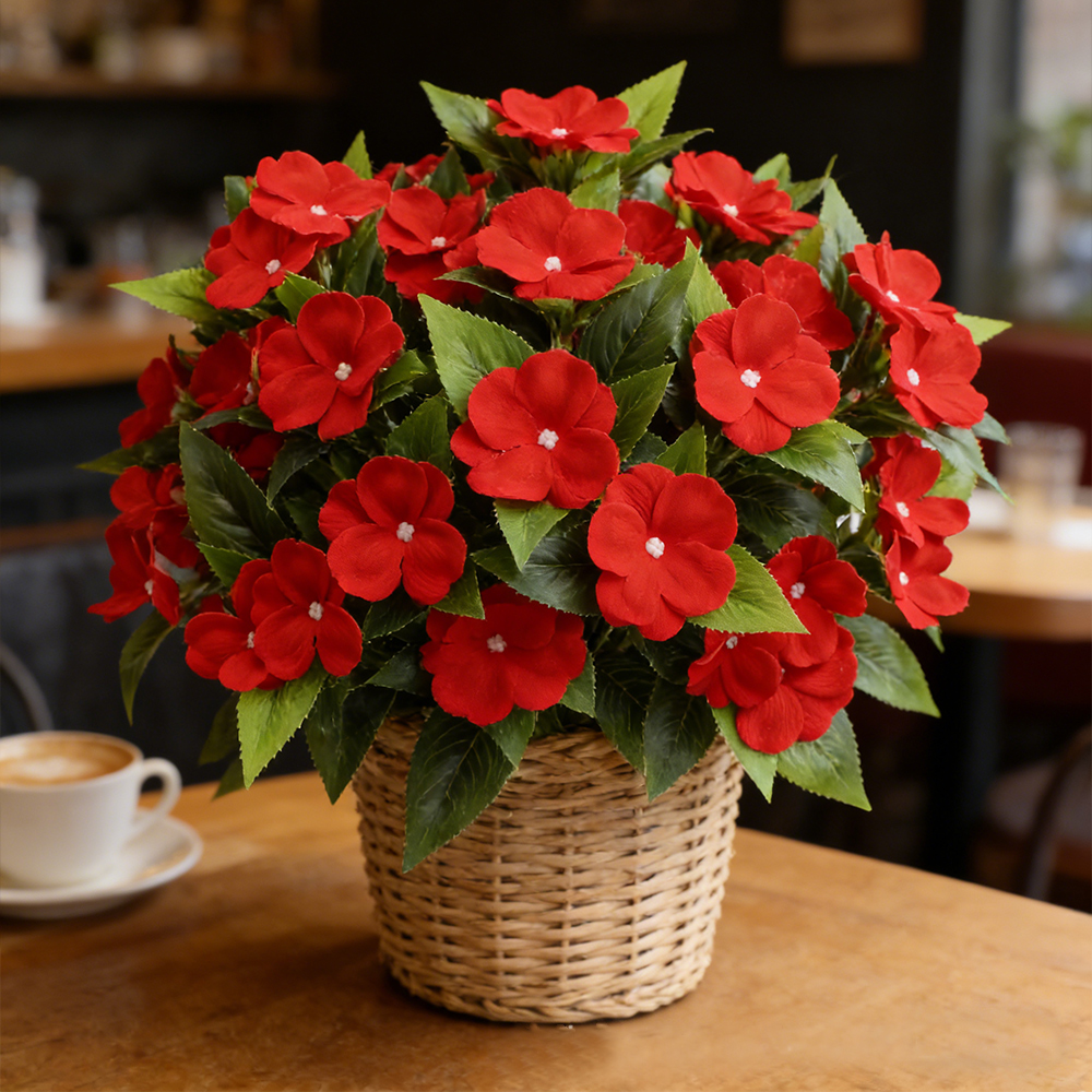 35cm Artificial Balsam Plants  - Orchid Phalaenopsis ulasan dan harga