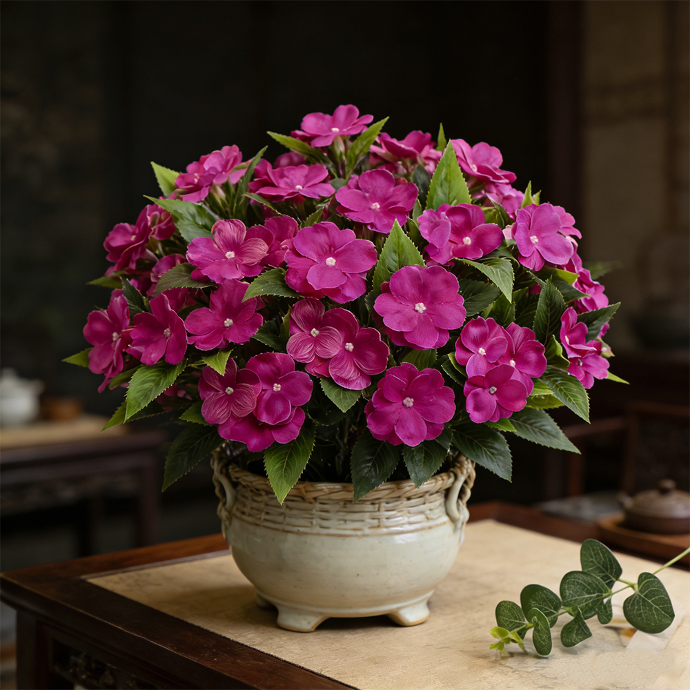 35cm Artificial Balsam Plants  - Orchid Phalaenopsis ulasan dan harga