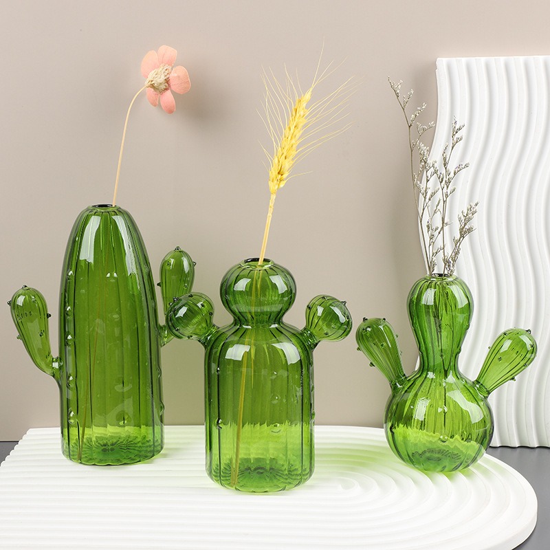 Colourful Glass Vase, Desktop  - Cactus Mix Pot ulasan dan harga